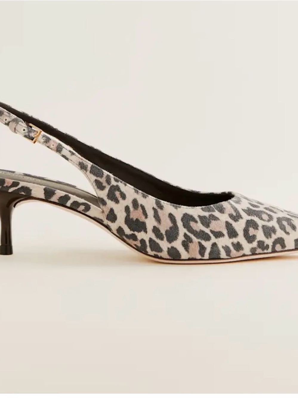 Reformation Leopard-Print Slingback Kitten Heels New in Box Sz 39/ 9